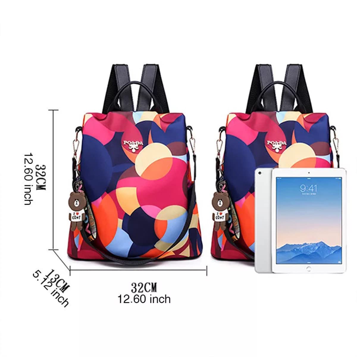 TYPIFY® Trending Modern Oxford Antitheft Women Girls Trendy College Bag Travel Casual Backpack Gift for Het