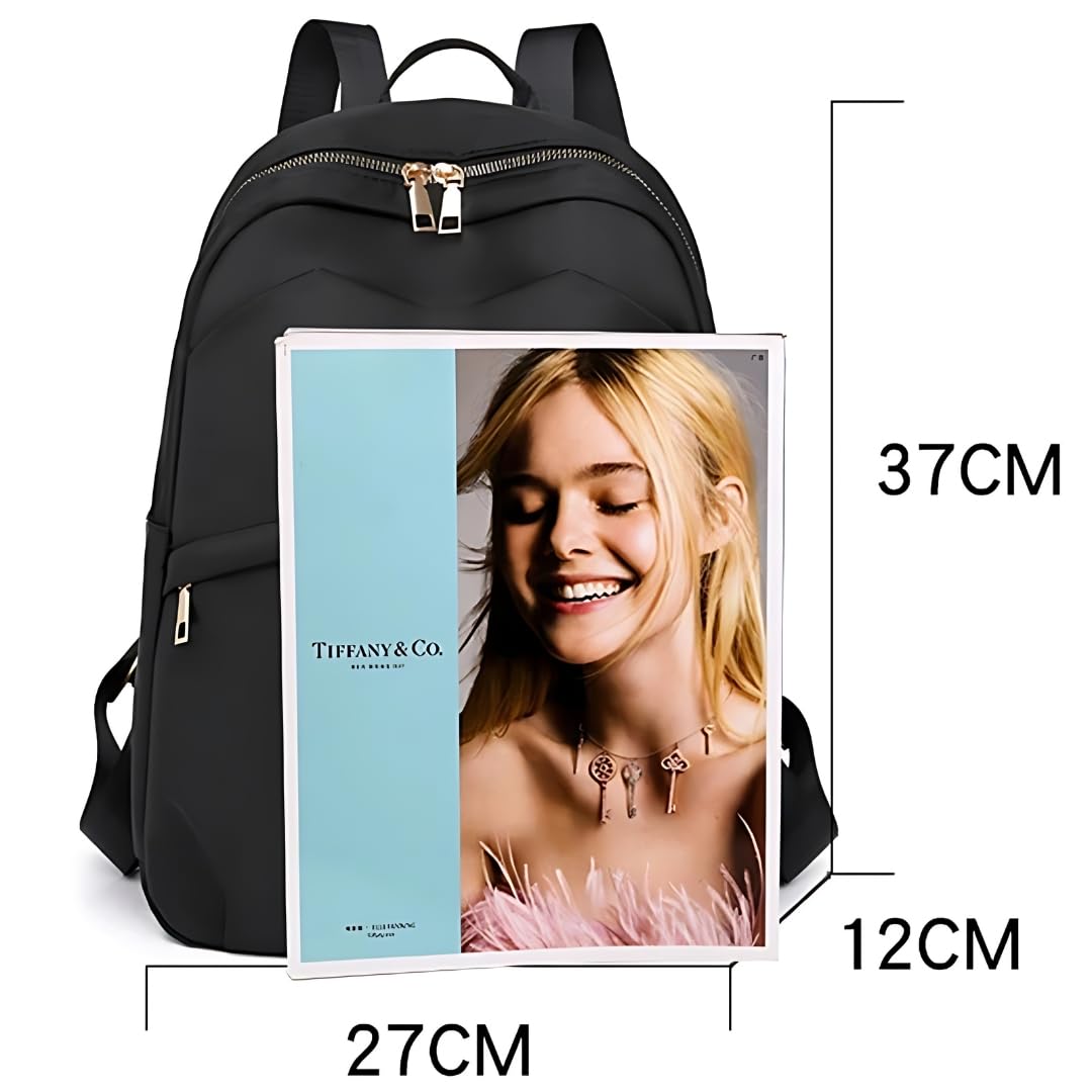 TYPIFY Backpack for Women,School & College Bag, Black Travel Girls Bags, Stylish Latest