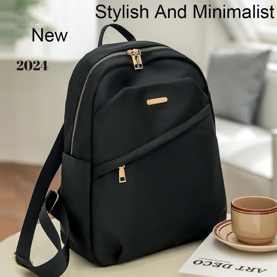 TYPIFY Backpack for Women,School & College Bag, Black Travel Girls Bags, Stylish Latest