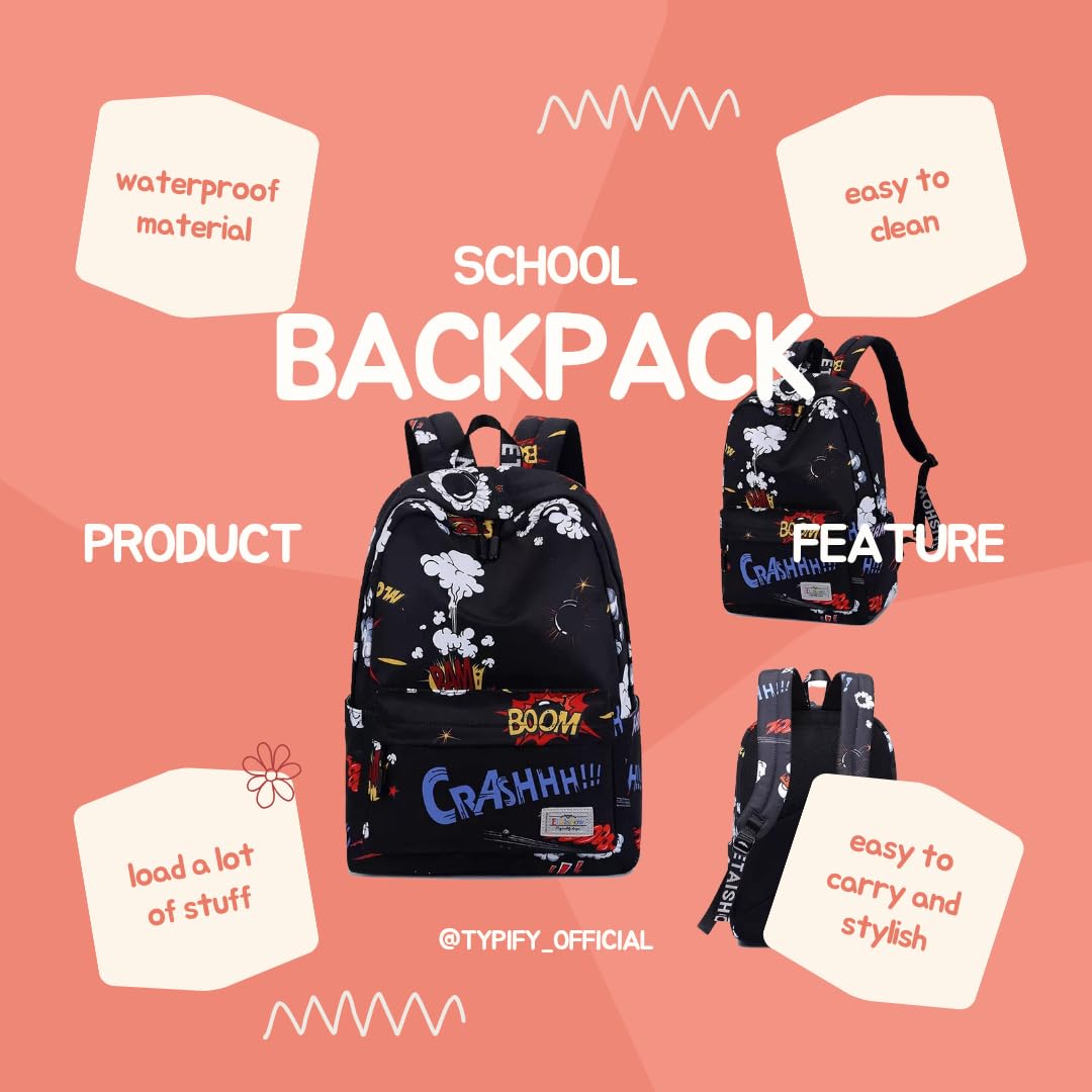 TYPIFY® Multi-Purpose Printed Women Backpack : Latest Luxury Printed Shoulder Leisure Travel Bag student college girls school Bag
