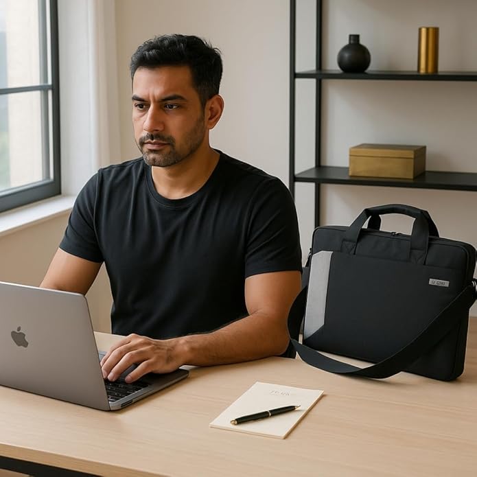 TYPIFY Office Laptop Bag for Men & Women – Slim, Stylish Shoulder Bag with Laptop Compartment | Lightweight Professional Briefcase Office Use Bag for 14-15.6 inch Laptops – Travel Friendly