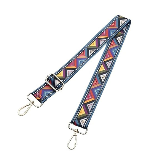 TYPIFY® Printed Adjustable Shoulder Sling Bag Strap, Wide Crossbody Bags Replacement Broad Straps with Golden Metal Hooks, Fashion Handbag Accessories, Strap Sling Bags