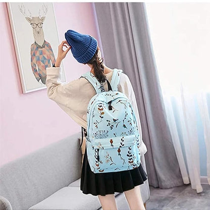 TYPIFY® Polyester Printed Waterproof Preppy Style Girls Women Backpack