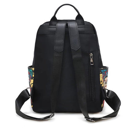 TYPIFY® Stylish Anime Ethnic Printed Durable Water-Resistant Women's Backpack Korean College Bag for girls. Gift for Her