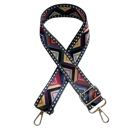 TYPIFY® Printed Adjustable Shoulder Sling Bag Strap, Wide Crossbody Bags Replacement Broad Straps with Golden Metal Hooks, Fashion Handbag Accessories, Strap Sling Bags