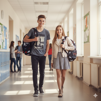 Stylish Unisex Backpack with Laptop Compartment – Comic Print Design | Spacious School, Travel, College & Office Bag for Students, Teens and Adults (Copy)