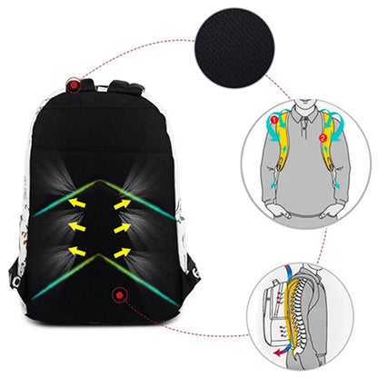 Stylish Unisex Backpack with Laptop Compartment – Sky Blue Floral Design | Spacious School, Travel, College & Office Bag for Students, Teens and Adults