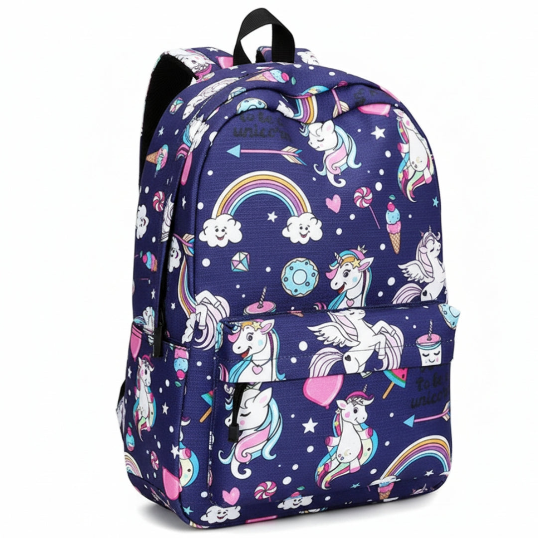 Stylish Unisex Backpack with Laptop Compartment – Blue Unicorn Design | Spacious School, Travel, College & Office Bag for Students, Teens and Adults (Copy)