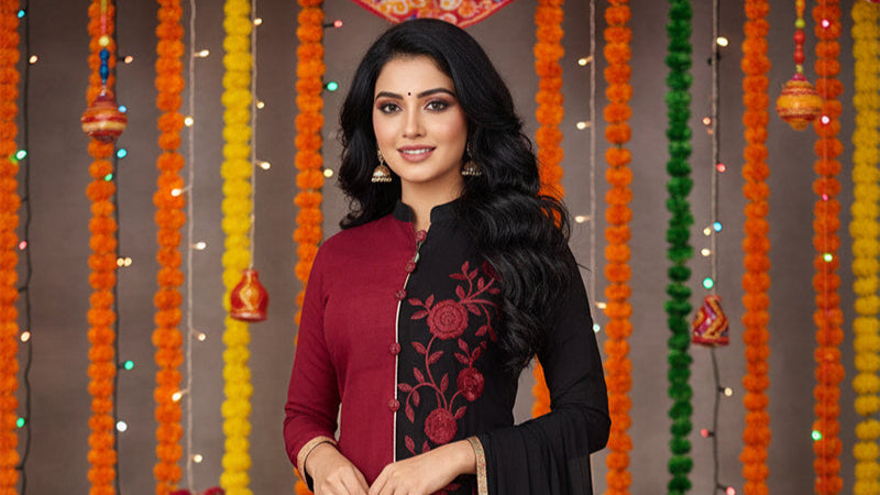 Embroidered salwar suit
