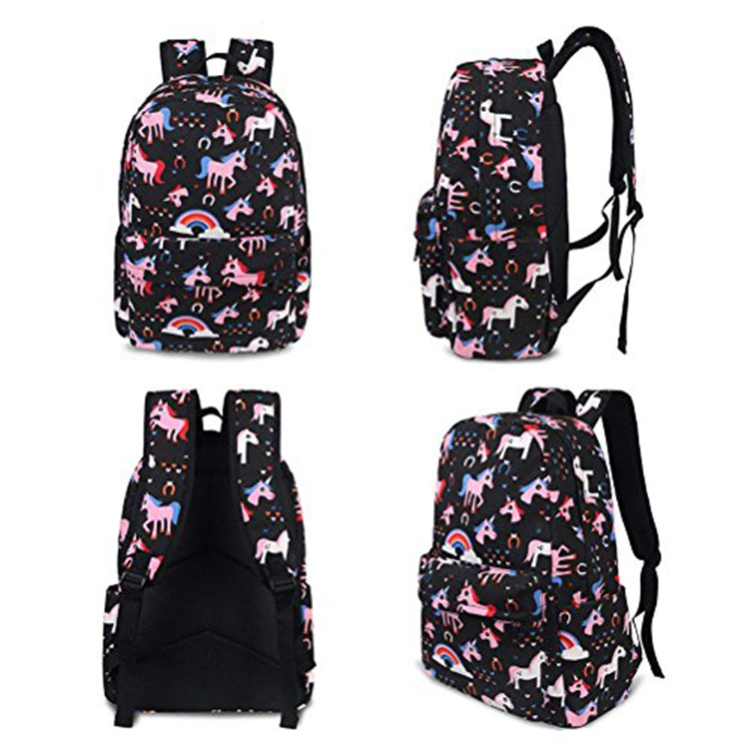 Stylish Unisex Backpack with Laptop Compartment – Black Unicorn | Spacious School, Travel, College & Office Bag for Students, Teens and Adults (Copy) (Copy)