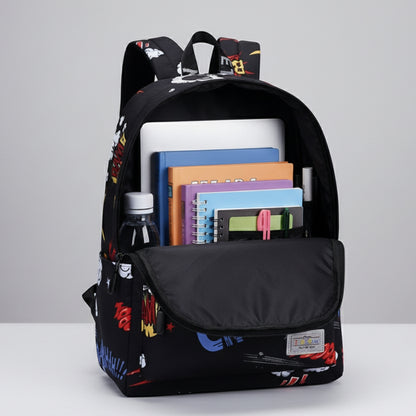 Stylish Unisex Backpack with Laptop Compartment – Comic Print Design | Spacious School, Travel, College & Office Bag for Students, Teens and Adults (Copy)