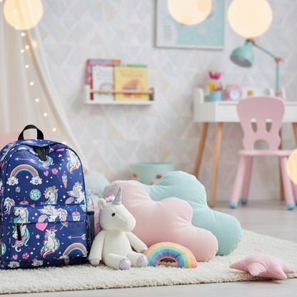 Stylish Unisex Backpack with Laptop Compartment – Blue Unicorn Design | Spacious School, Travel, College & Office Bag for Students, Teens and Adults (Copy)