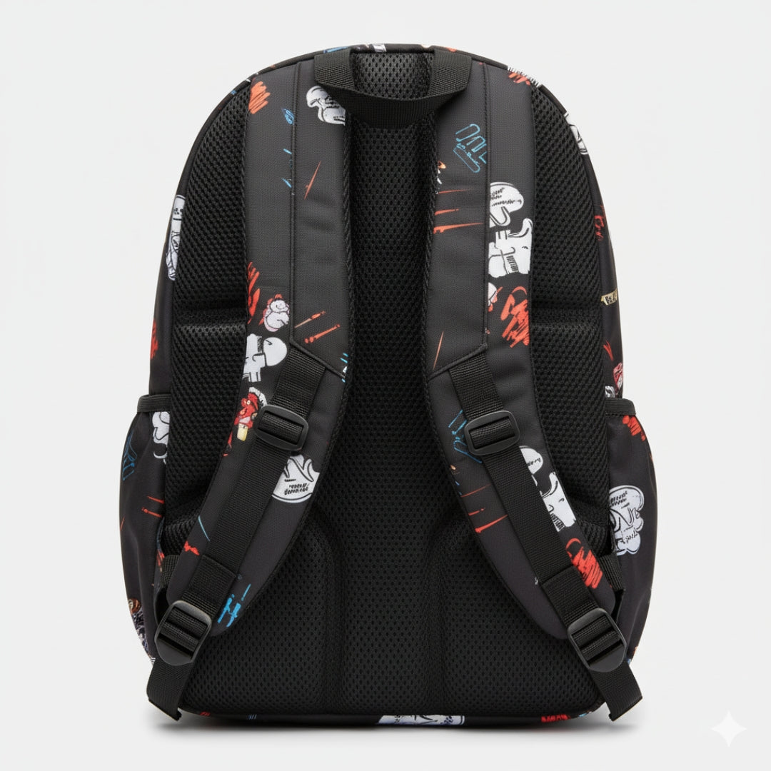 Stylish Unisex Backpack with Laptop Compartment – Comic Print Design | Spacious School, Travel, College & Office Bag for Students, Teens and Adults (Copy)