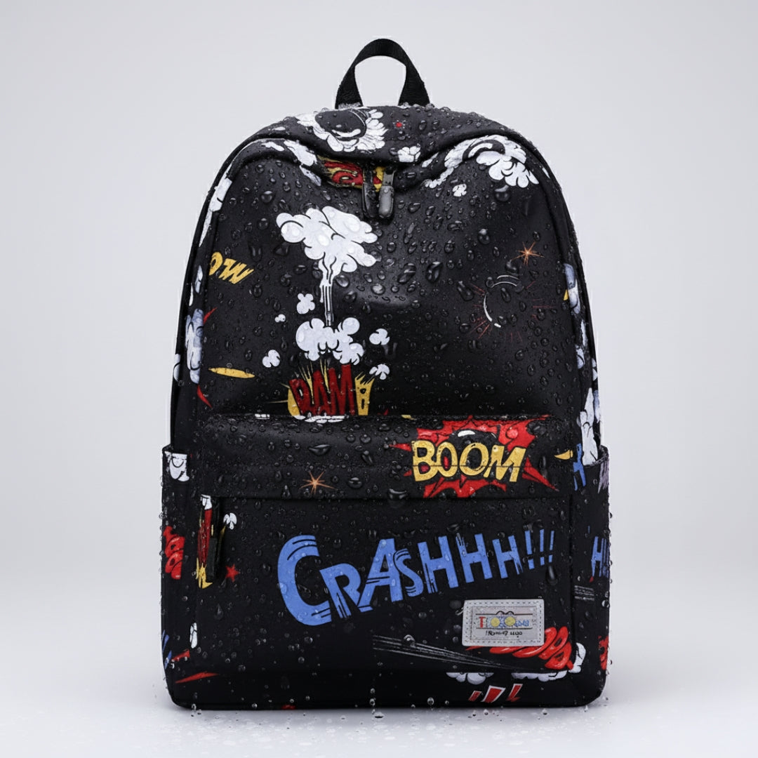 Stylish Unisex Backpack with Laptop Compartment – Comic Print Design | Spacious School, Travel, College & Office Bag for Students, Teens and Adults (Copy)